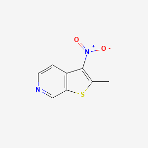 molecular formula C8H6N2O2S B8590889 Methyl-3-nitro-thieno[2,3-c]pyridine 