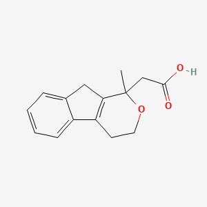 2-(1-Methyl-1,3,4,9-tetrahydroindeno[2,1-c]pyran-1-yl)acetic acid