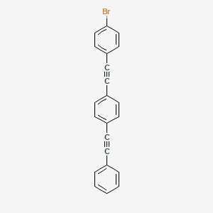 molecular formula C22H13Br B8590953 4-[4'-(Phenylethynyl)phenylethynyl]phenylbromide CAS No. 600707-38-8