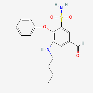 molecular formula C17H20N2O4S B8591009 Benzenesulfonamide, 3-(butylamino)-5-formyl-2-phenoxy- CAS No. 62274-10-6