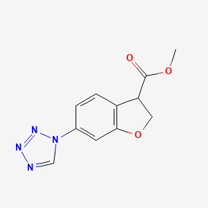 methyl 6-(1H-tetrazol-1-yl)-2,3-dihydro-1-benzofuran-3-carboxylate