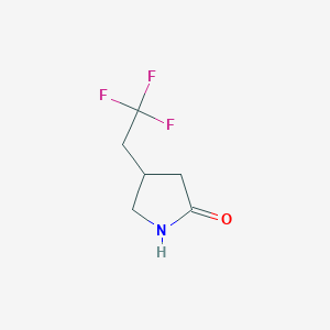 molecular formula C6H8F3NO B8591023 4-(2,2,2-Trifluoroethyl)pyrrolidin-2-one 