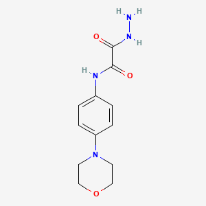 molecular formula C12H16N4O3 B8591037 2-hydrazino-N-(4-morpholin-4-ylphenyl)-2-oxoacetamide 