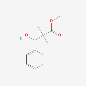 molecular formula C12H16O3 B8591045 Methyl 3-hydroxy-2,2-dimethyl-3-phenylpropanoate 