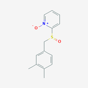 Pyridine, 2-[[(3,4-dimethylphenyl)methyl]sulfinyl]-, 1-oxide