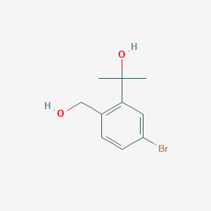 molecular formula C10H13BrO2 B8591067 2-(5-Bromo-2-(hydroxymethyl)phenyl)propan-2-ol 