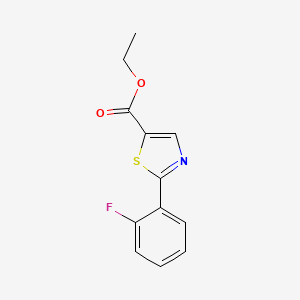 molecular formula C12H10FNO2S B8591075 Ethyl 2-(2-fluorophenyl)-1,3-thiazole-5-carboxylate 