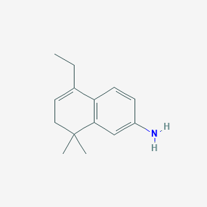 molecular formula C14H19N B8591095 5-Ethyl-8,8-dimethyl-7,8-dihydronaphthalen-2-amine 