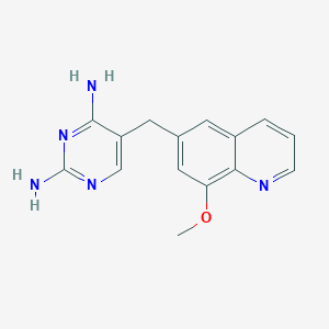 molecular formula C15H15N5O B8591101 5-[(8-Methoxyquinolin-6-yl)methyl]pyrimidine-2,4-diamine CAS No. 89445-84-1