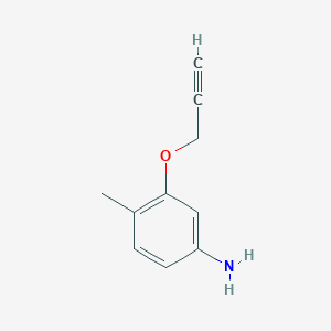 molecular formula C10H11NO B8591110 4-Methyl-3-(2-propynyloxy)benzenamine 