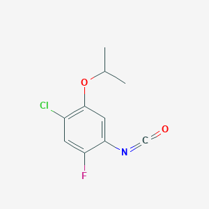 molecular formula C10H9ClFNO2 B8591114 4-Chloro-2-fluoro-5-isopropoxyphenyl isocyanate CAS No. 85113-29-7