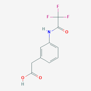molecular formula C10H8F3NO3 B8591120 2-(3-(2,2,2-Trifluoroacetamido)phenyl)acetic acid 
