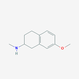 molecular formula C12H17NO B8591124 7-Methoxy-2-methylamino-1,2,3,4-tetrahydronaphthalene 