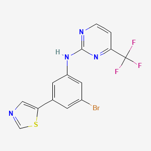 molecular formula C14H8BrF3N4S B8591171 N-[3-bromo-5-(1,3-thiazol-5-yl)phenyl]-4-(trifluoromethyl)pyrimidin-2-amine 