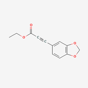 molecular formula C12H10O4 B8591219 Ethyl 3-(2H-1,3-benzodioxol-5-yl)prop-2-ynoate CAS No. 16900-54-2