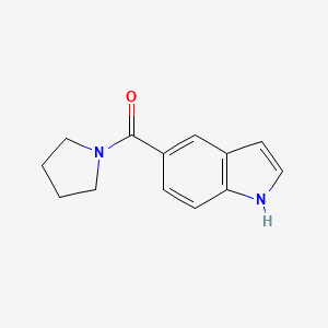 molecular formula C13H14N2O B8591247 (1H-indol-5-yl)(pyrrolidin-1-yl)methanone 