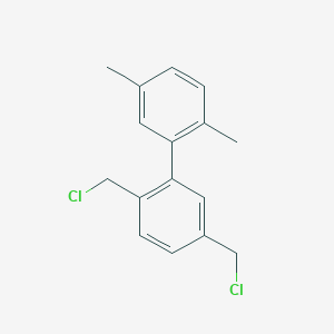 molecular formula C16H16Cl2 B8591252 2,5-Bis(chloromethyl)-2',5'-dimethyl-1,1'-biphenyl CAS No. 209347-76-2