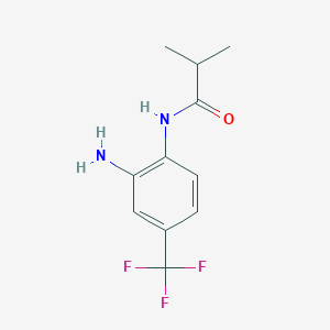 molecular formula C11H13F3N2O B8591268 N-[2-Amino-4-(trifluoromethyl)phenyl]-2-methylpropanamide CAS No. 61680-06-6