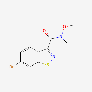 molecular formula C10H9BrN2O2S B8591306 6-bromo-N-methoxy-N-methylbenzo[d]isothiazole-3-carboxamide 