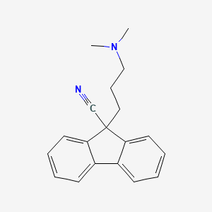 molecular formula C19H20N2 B8591393 9-[3-(Dimethylamino)propyl]-9H-fluorene-9-carbonitrile CAS No. 74517-84-3