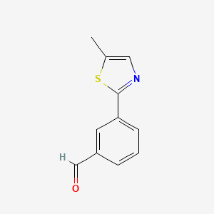 molecular formula C11H9NOS B8591403 3-(5-Methylthiazol-2-yl)benzaldehyde 