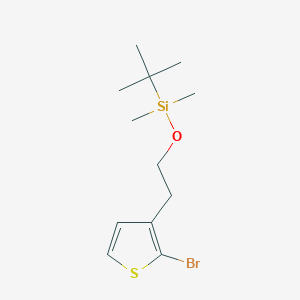molecular formula C12H21BrOSSi B8591408 (2-(2-Bromothiophen-3-yl)ethoxy)(tert-butyl)dimethylsilane 