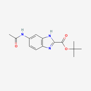 1,1-dimethylethyl 5-(acetylamino)-1H-benzimidazole-2-carboxylate