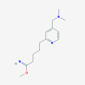 molecular formula C14H23N3O B8591432 Methyl 5-{4-[(dimethylamino)methyl]pyridin-2-yl}pentanimidate CAS No. 88712-38-3