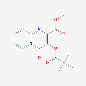 molecular formula C15H16N2O5 B8591488 Methyl 3-[(pivaloyl)oxy]-4-oxo-4H-pyrido[1,2-a]pyrimidine-2-carboxylate 