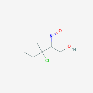 molecular formula C7H14ClNO2 B8591566 3-Chloro-3-ethyl-2-nitrosopentan-1-ol CAS No. 52312-35-3