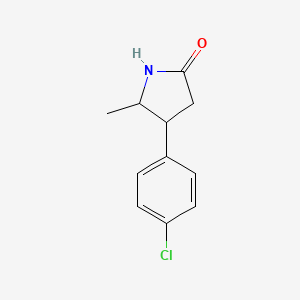 molecular formula C11H12ClNO B8591597 4p-Chlorophenyl-5-methyl-2-pyrrolidinone 