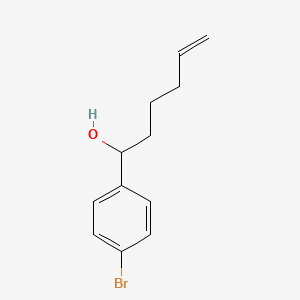 molecular formula C12H15BrO B8591634 1-(4-Bromo-phenyl)-hex-5-en-1-ol 