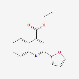 molecular formula C16H13NO3 B8591638 Ethyl 2-(furan-2-yl)quinoline-4-carboxylate 