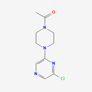 molecular formula C10H13ClN4O B8591676 1-[4-(6-Chloropyrazin-2-yl)piperazin-1-yl]ethan-1-one CAS No. 61655-59-2