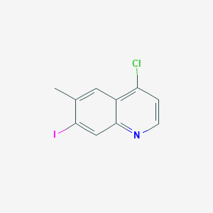 molecular formula C10H7ClIN B8591684 4-Chloro-7-iodo-6-methylquinoline 