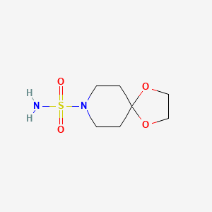 molecular formula C7H14N2O4S B8591735 1,4-Dioxa-8-azaspiro[4.5]decane-8-sulfonamide 