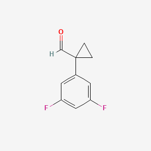 molecular formula C10H8F2O B8591744 1-(3,5-Difluoro-phenyl)-cyclopropanecarbaldehyde 