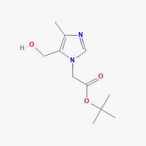 molecular formula C11H18N2O3 B8591747 1-t-Butoxycarbonylmethyl-4-methyl-5-hydroxymethylimidazole 