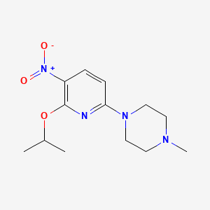 molecular formula C13H20N4O3 B8591752 1-Methyl-4-[5-nitro-6-(propan-2-yloxy)pyridin-2-yl]piperazine 