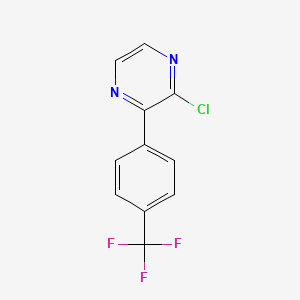 molecular formula C11H6ClF3N2 B8591766 2-Chloro-3-(4-trifluoromethylphenyl)-pyrazine 
