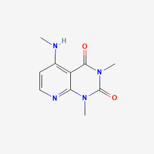 molecular formula C10H12N4O2 B8591787 Pyrido(2,3-d)pyrimidine-2,4(1H,3H)-dione, 1,3-dimethyl-5-(methylamino)- CAS No. 112734-91-5