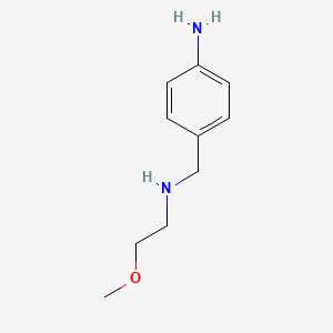 molecular formula C10H16N2O B8591822 4-(2-Methoxyethylaminomethyl)-aniline 