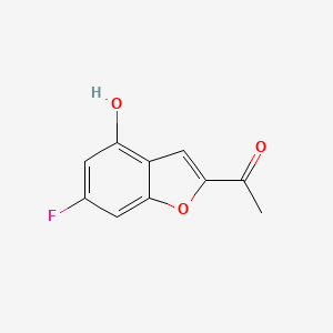 molecular formula C10H7FO3 B8591879 1-(6-Fluoro-4-hydroxybenzofuran-2-yl)ethanone 