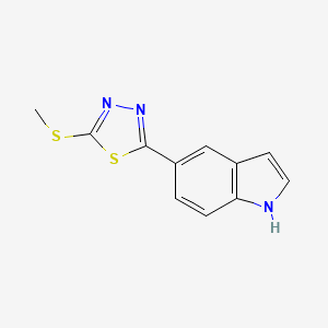 2-(1H-indol-5-yl)-5-(methylthio)-1,3,4-thiadiazole