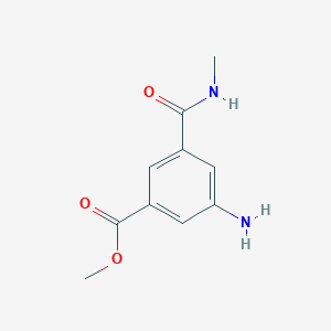 molecular formula C10H12N2O3 B8591905 Methyl 3-amino-5-[(methylamino)carbonyl]benzoate 
