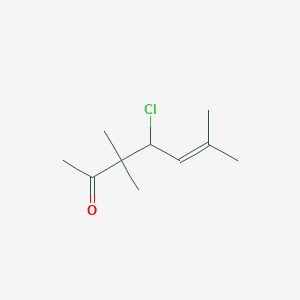 molecular formula C10H17ClO B8591908 4-Chloro-3,3,6-trimethylhept-5-en-2-one CAS No. 89084-54-8