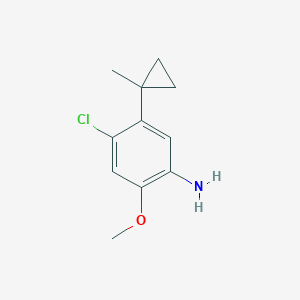 B8591915 4-Chloro-2-methoxy-5-(1-methylcyclopropyl)aniline CAS No. 1629269-91-5