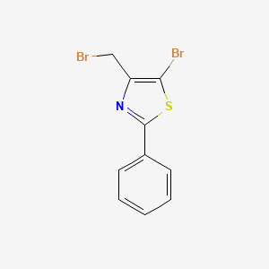 molecular formula C10H7Br2NS B8591940 5-bromo-4-(bromomethyl)-2-phenylThiazole CAS No. 78502-84-8