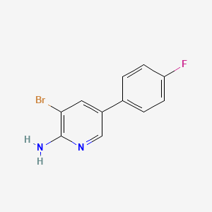 molecular formula C11H8BrFN2 B8591962 2-Amino-3-bromo-5-(4-fluorophenyl)pyridine 