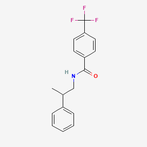 molecular formula C17H16F3NO B8591969 N-(2-phenylpropyl)-4-(trifluoromethyl)benzamide 